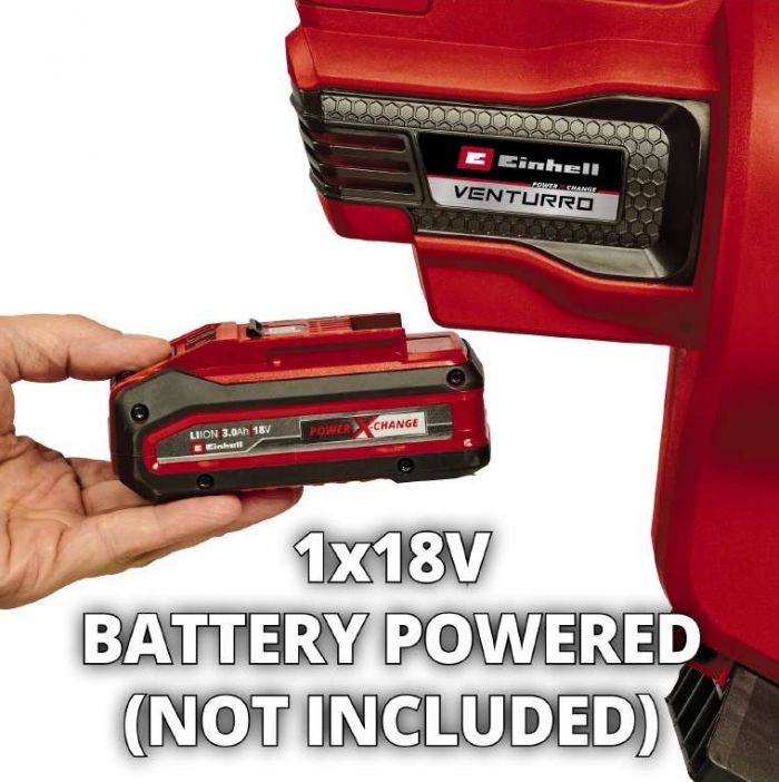 Повітродув-пилосос садовий акумуляторний Einhell VENTURRO 18/210 18В PXC 210км/год 500куб/год 45л 2.95кг без АКБ та ЗП