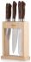 Набір ножів з блоком Ardesto Midori, 6 предметів, нержавіюча сталь, пластик, бамбук, коричневий