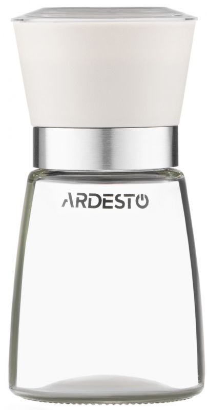 Млинок для солі та перцю Ardesto Gemini, 180мл, скло, пластик, прозорий, бежевий