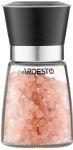 Млинок для солі та перцю Ardesto Gemini, 180мл, скло, пластик, прозорий, чорний