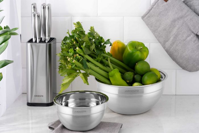 Миска Ardesto Gemini, 24см, 3.2л, нержавіюча сталь