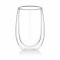 Набір чашок з подвійними стінками Ardesto, 350мл, 2шт, боросилікатне скло, прозорий