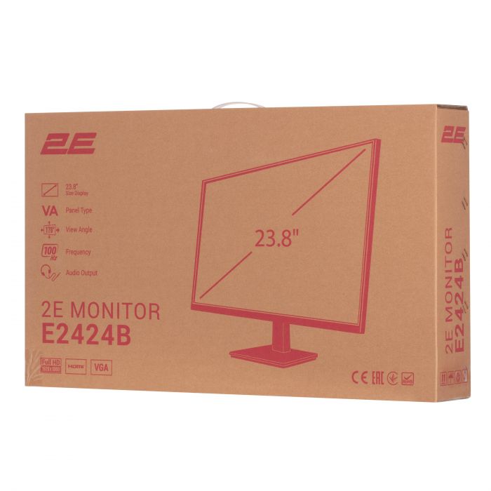 Монітор 2E 23.8" E2424B D-Sub, HDMI, VA, 100Hz, FreeSync