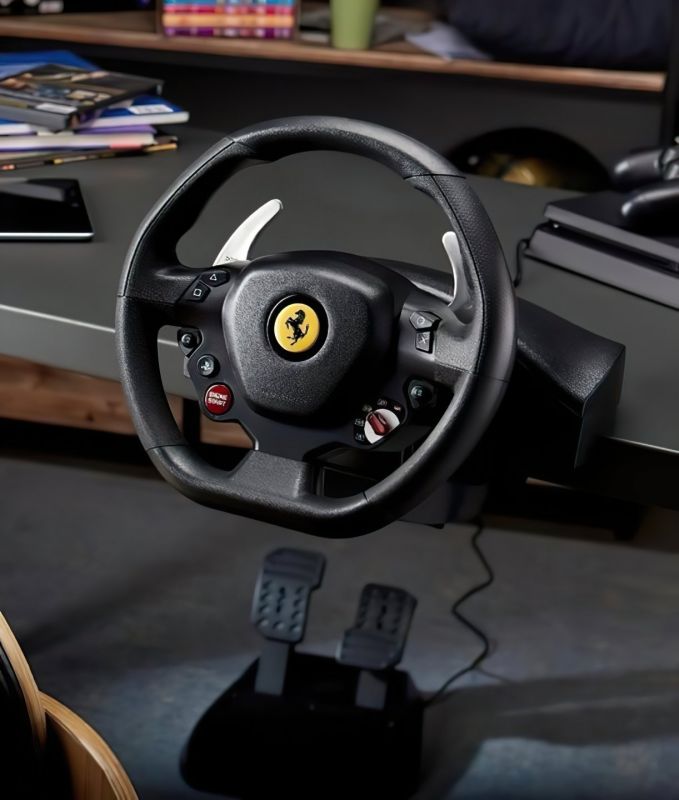Кермо і педалі Thrustmaster T80 FERRARI 488 GTB EDITION, PC/PS4/PS3/PS5