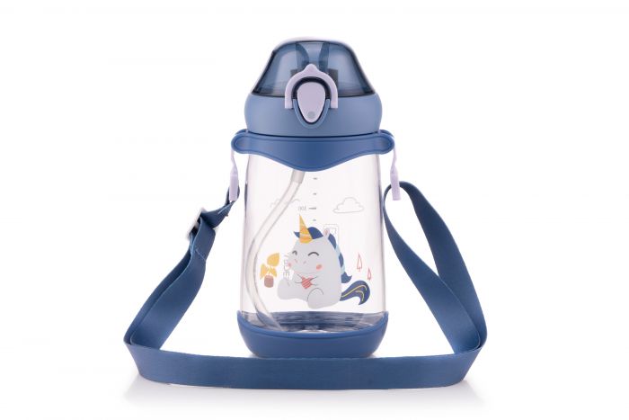 Пляшка для води дитяча Ardesto Unicorn, 500мл, пластик, синій
