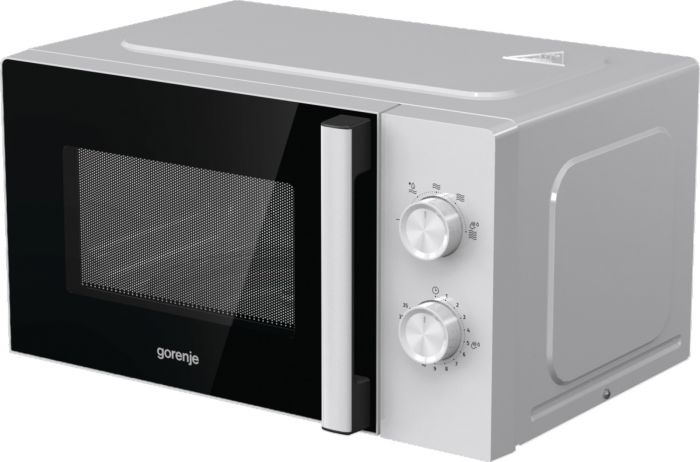 Мікрохвильова піч Gorenje, 17л, мех. керув., 700Вт, дисплей, білий