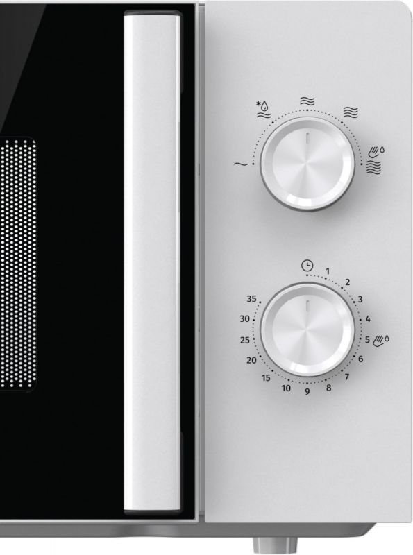 Мікрохвильова піч Gorenje, 17л, мех. керув., 700Вт, дисплей, білий