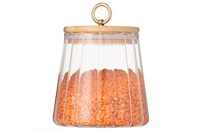 Банка для зберігання ARDESTO Fresh Vintage, 650мл, скло, бамбук, прозорий