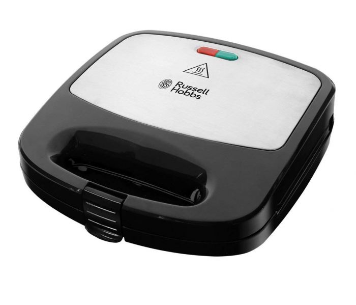 Мультимейкер Russell Hobbs Fiesta 750Вт, алюміній, 3 пластини, корпус-нержав.сталь/пластик, чорний
