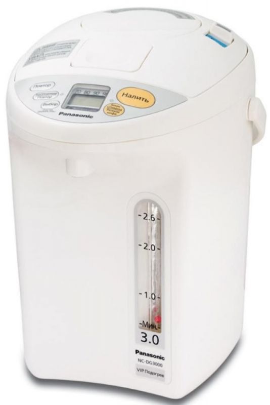 Термопот Panasonic 3л, дисплей, пластик, білий