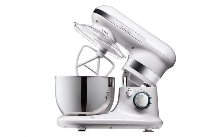 Міксер Ardesto планетарний 800Вт, насадки-3, чаша-нерж., метал, 4л, Pulse-режим, білий
