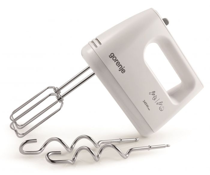 Міксер Gorenje ручний 345Вт, насадки-4, турборежим, білий