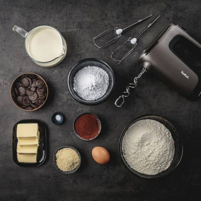 Міксер Tefal ручний Powermix Silence 600Вт, насадки-4, турборежим, сіро-чорний