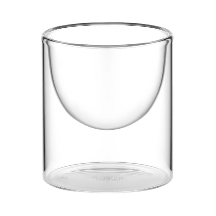 Набір креманок з подвійними стінками Ardesto, 170мл, 2шт, боросилікатне скло, прозорий