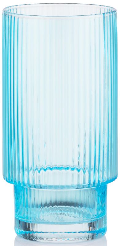 Набір склянок високих ARDESTO 380мл, 2шт, скло, блакитний