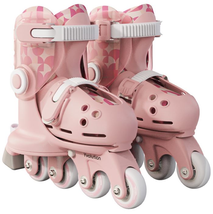 Роликові ковзани Yvolution Twista, розмір 24-28, рожевий