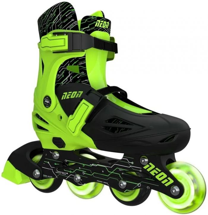 Роликові ковзани Neon Inline, розмір 34-37, зелений