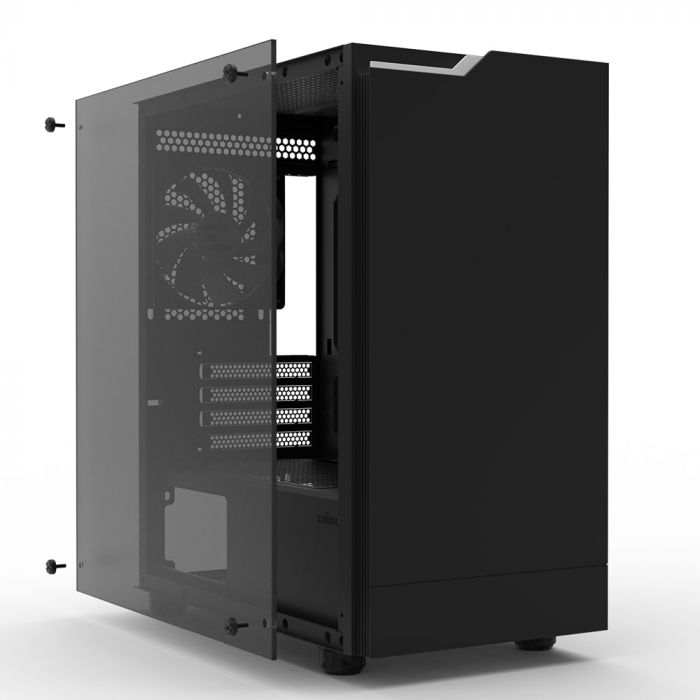 Корпус Zalman T4 Plus без БЖ, 2xUSB3.0, 1xUSB2.0, 1x120мм ARGB, VGA 320мм, LCS ready, TG Side Panel, mATX, чорний