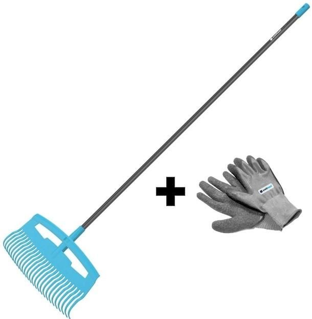Граблі для листя Cellfast IDEAL, комплект із рукавичками BASIC, ширина 52.5см, 178см, 0.74кг