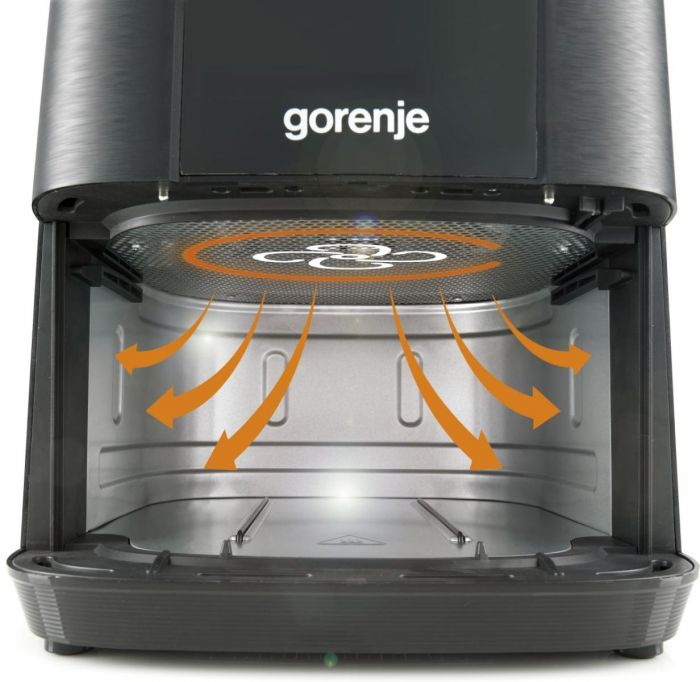Мультипіч Gorenje 1350Вт, чаша-5.4л, сенсорне управл., 8 авто. програм, пластик+метал, чорний