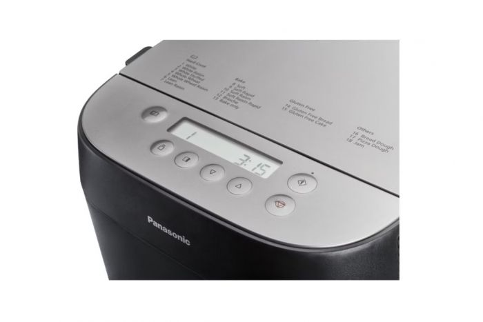 Хлібопічка Panasonic 700Вт, програм-18, макс.ваг -1кг, форма-круг, пластик, чорний