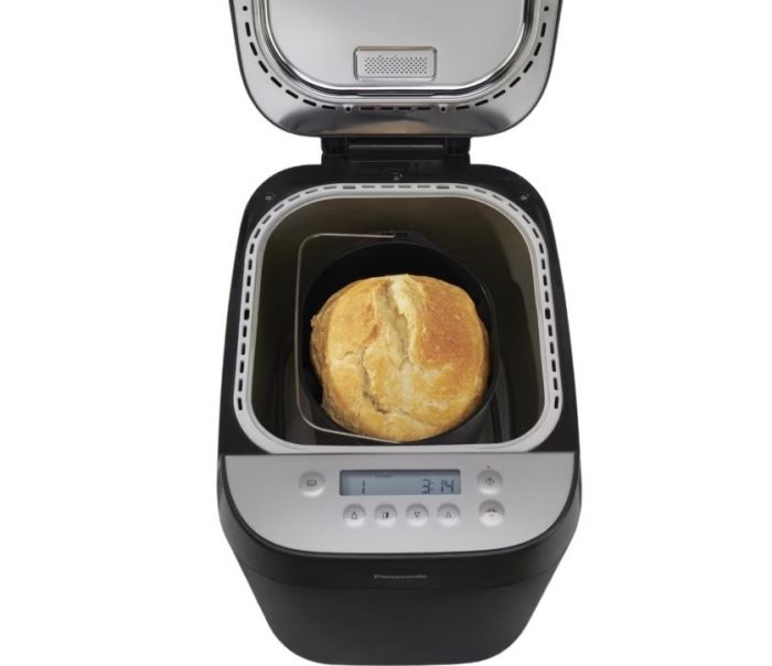 Хлібопічка Panasonic 700Вт, програм-18, макс.ваг -1кг, форма-круг, пластик, чорний