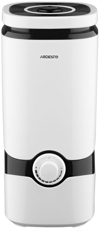 Зволожувач повітря ARDESTO ультразвуковий, 40м2, 4л, 300мл/г, мех. кер-ння, верх. залив води, білий