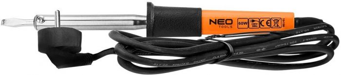 Паяльник електричний Neo Tools 60Вт 450°C нікельована мідь