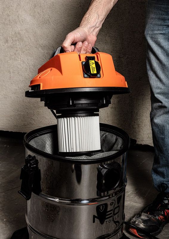 Пилосос професійний Neo Tools 1400Вт 18 кПа контейнер 30л HEPA колеса 5.92кг