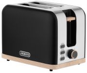 Тостер Ardesto T-F420BWD, 800Вт, метал, 2 слоти, чорний