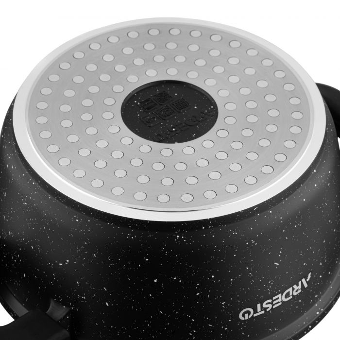 Каструля зі скляною кришкою Ardesto Gemini Anzio, 1.2л, алюміній, чорний