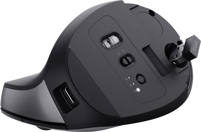 Миша Trust Bayo + Ergonomic, BT/WL/USB-A, чорний