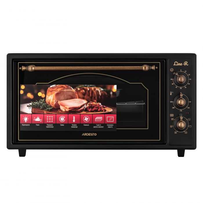 Піч електрична ARDESTO Line-R, 48л, 1600Вт, механіч., конвенція, чорний