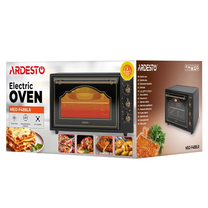 Піч електрична ARDESTO Line-R, 48л, 1600Вт, механіч., конвенція, чорний