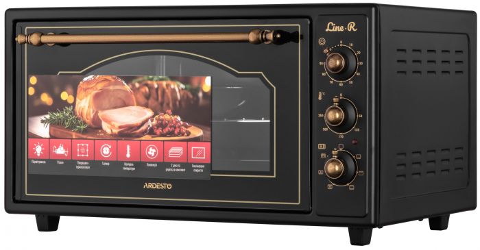 Піч електрична ARDESTO Line-R, 48л, 1600Вт, механіч., конвенція, чорний