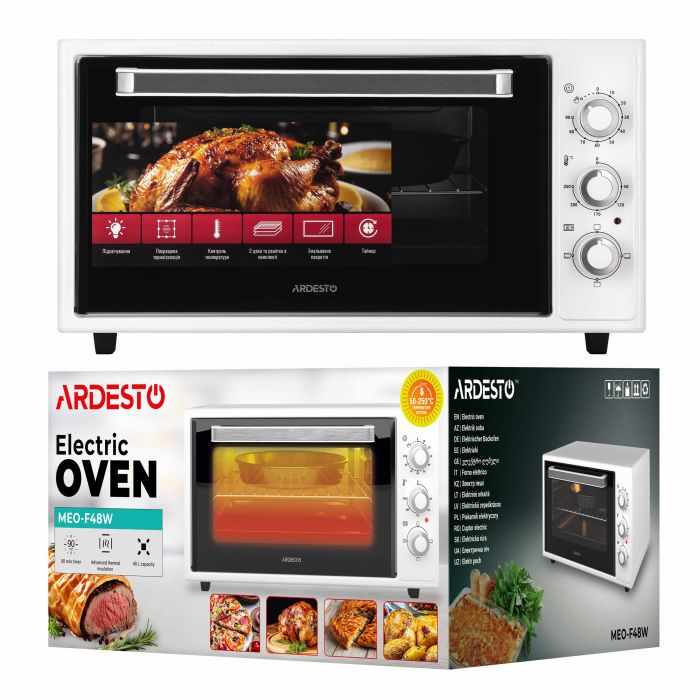 Піч електрична ARDESTO, 48л, 1600Вт, механіч., білий