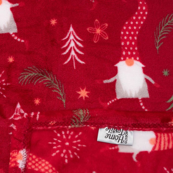 Плед Ardesto Christmas Flannel, 160х200см, 100% поліестер, гноми