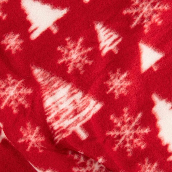 Плед Ardesto Christmas Fleece 130x160см, 100% поліестер, засніжені ялинки