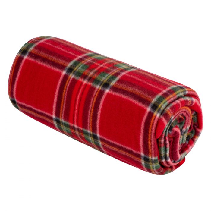 Плед Ardesto Christmas Fleece 130x160см, 100% поліестер, клітинка, червоний