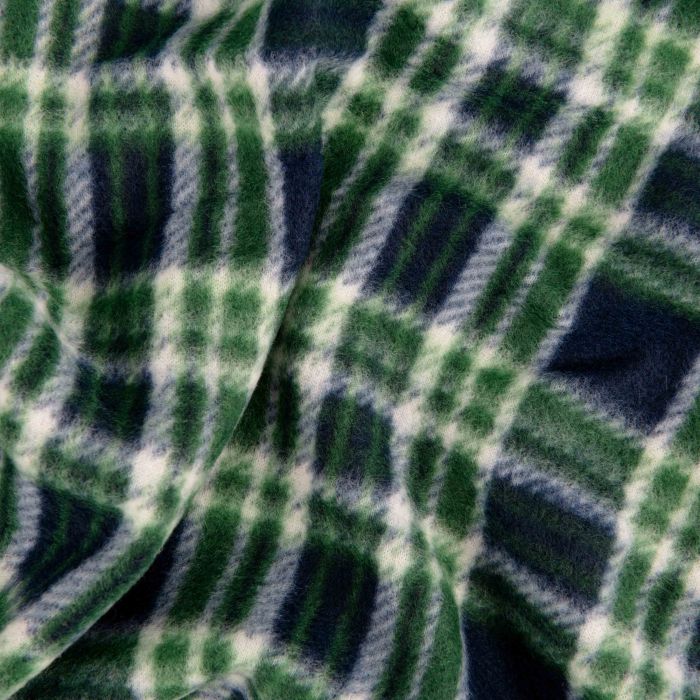 Плед Ardesto Christmas Fleece 130x160см, 100% поліестер, клітинка, зелений