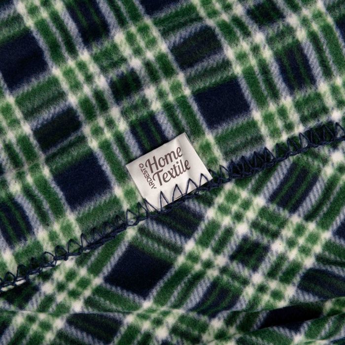 Плед Ardesto Christmas Fleece 130x160см, 100% поліестер, клітинка, зелений