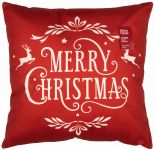 Подушка декор. Ardesto Christmas Happy Holidays 45х45см, 100% поліестер, червоний