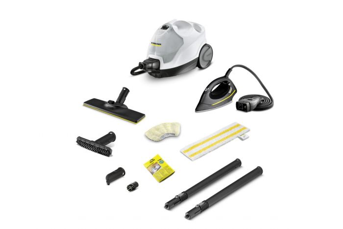 Пароочисник Karcher SC 4 EasyFix Iron, 2000Вт, 800мл, 3.5Бар, праска в компл, біло-чорний