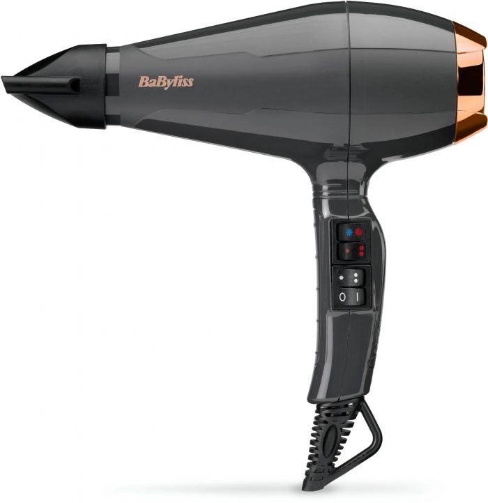 Фен Babyliss Air Pro, 2200Вт, 2 режими, дифузор, іоніз-я, хол. обдув, чорний