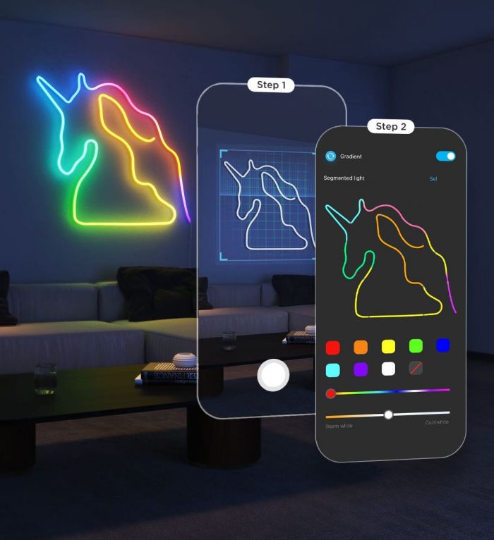 Стрічка світлодіодна розумна Govee H61D3 Neon Rope Light 2, 3м, RGBIC, WI-FI/Bluetooth, білий