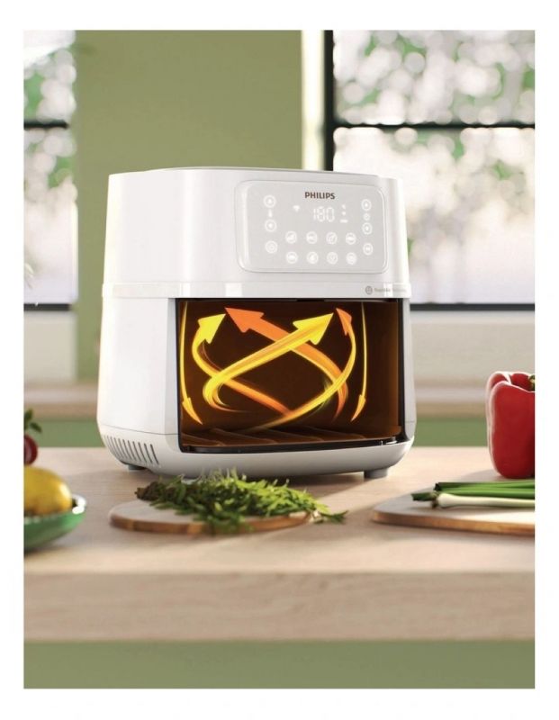 Мультипіч Philips XXL Connected 2000Вт, чаша-7,2 л, сенсорне керування, 16 програм, пластик, біло-сріблястий