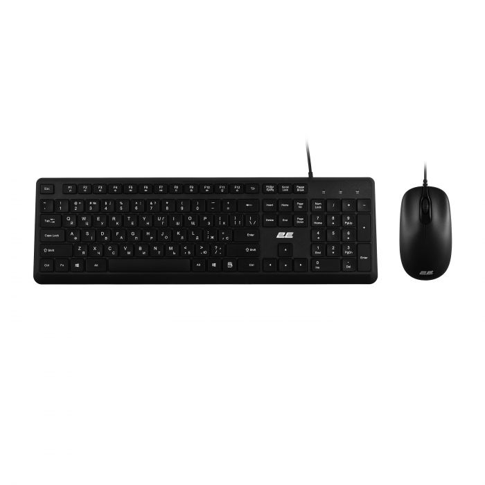Комплект клавіатура та миша 2E MK405 USB-A, EN/UK, чорний