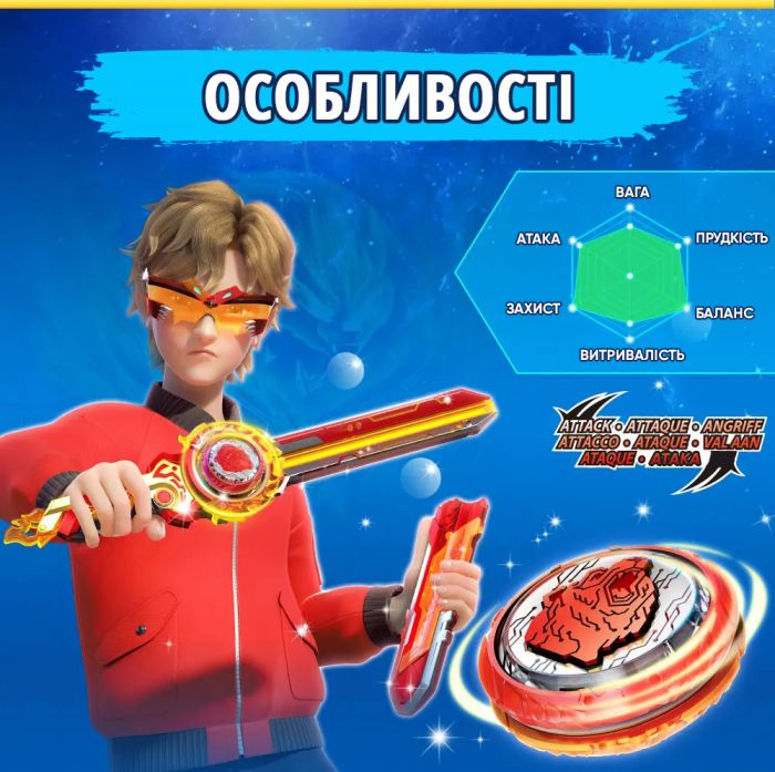 Дзиґа Infinity Nado VI Flaming Pack Палаючий Бойовий Ведмідь (Blazing War Bear)