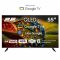Телевізор 55" 2E QLED 4K 60Hz Smart Google TV Black
