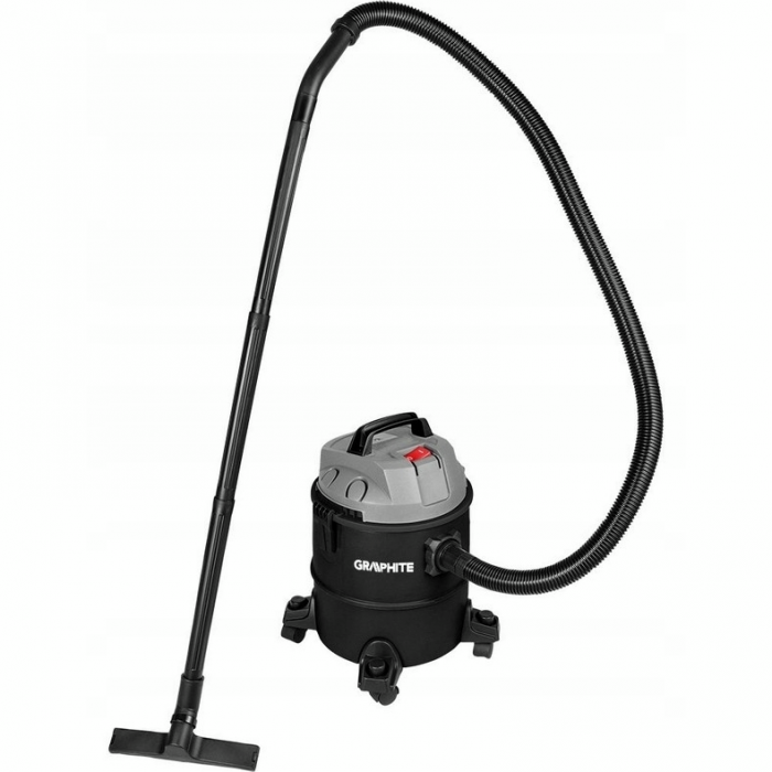 Пилосос професійний GRAPHITE, 1200Вт, 18кПа, контейнер 20л,  колеса